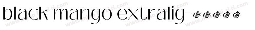 black mango extralig字体转换